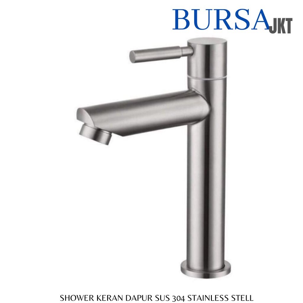 KRAN DAPUR WASTAFEL CUCI PIRING CUCI TANGAN STAINLESS STEEL SUS304 ANTI KARAT