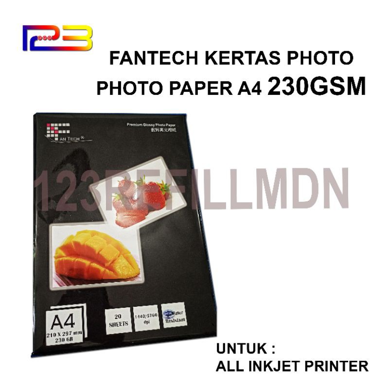 

FANTECH KERTAS PHOTO PAPER A4 230GSM