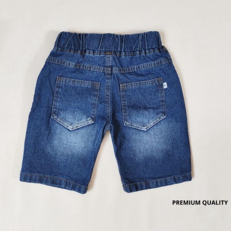 Celana Jeans Pendek Anak laki laki whisker laser , Denim Cowok terbaru 2021