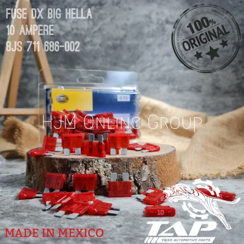 FUSE DX BIG 10 AMPERE HELLA ORIGINAL - SEKRING TUSUK TANCAP BESAR 10A