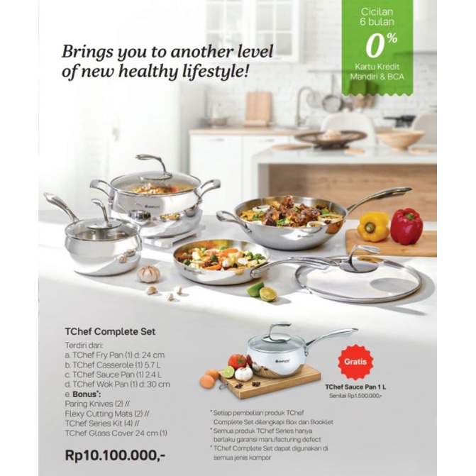 PROMO TCHEF COMPLETE SET TUPPERWARE HK 10.100.000,-