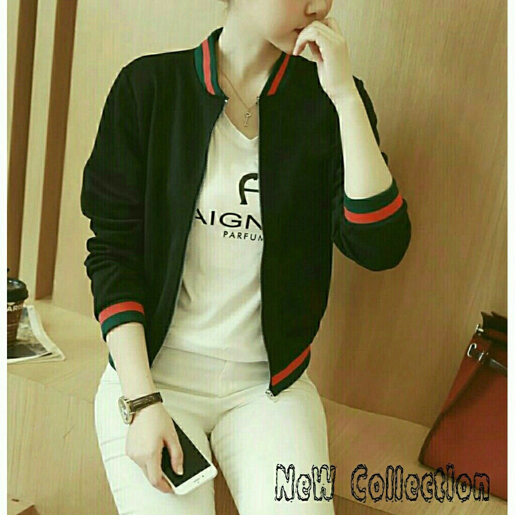 Jaket Basic Rib Hitam