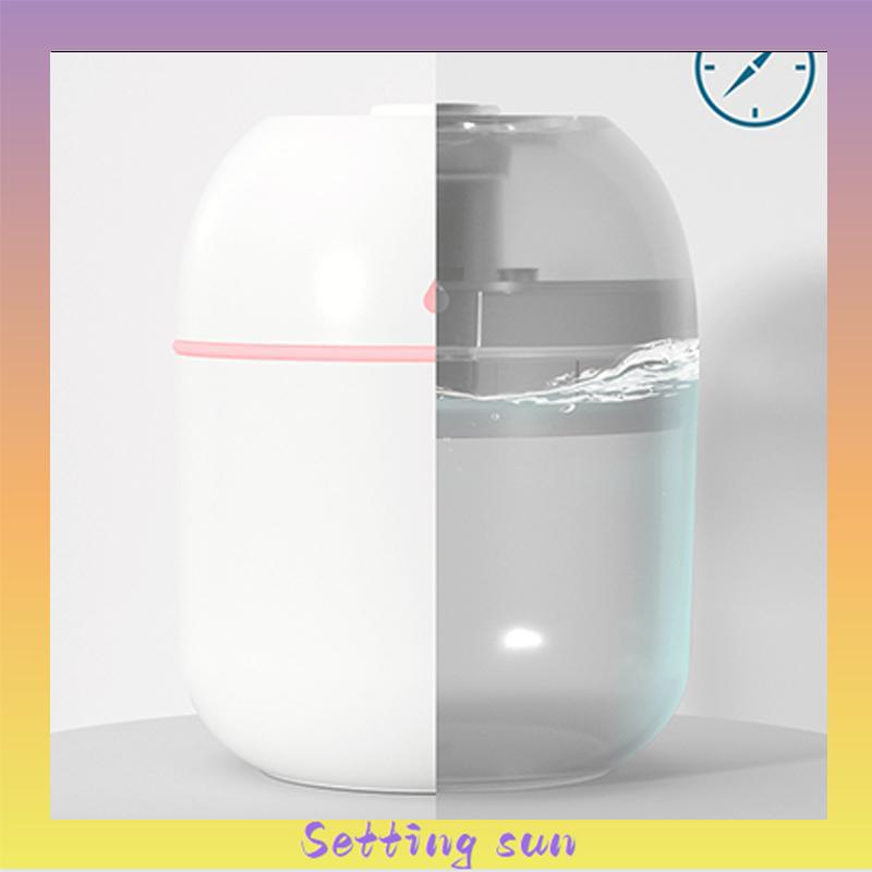 Ultrasonic Air Humidifier 7C Lampu Led Meja Meja Mini Portabel USB Alat Penyemprot Minyak Esensial Aroma Diffuser TN