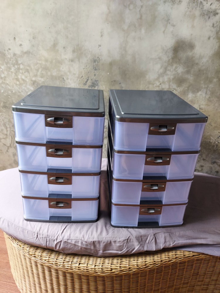 Lion Star Pr-34 Pressa Container A4 (4 Susun) Laci Plastik Serbaguna Susun 4