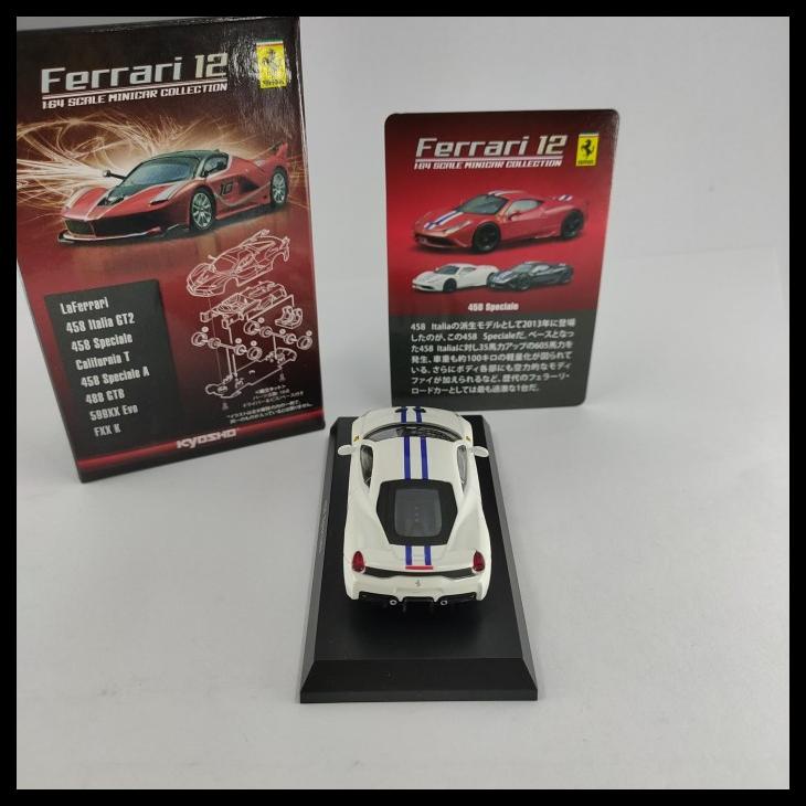 Kyosho Diecast Model Collection Ferrari 458 Speciale Putih 2 Biru
