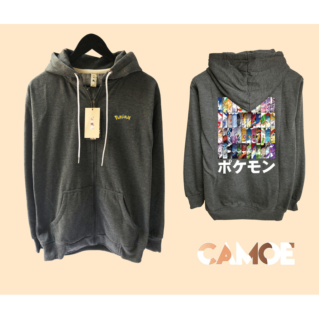Jaket Hoodie Zipper Pokemon All Legendary Japan