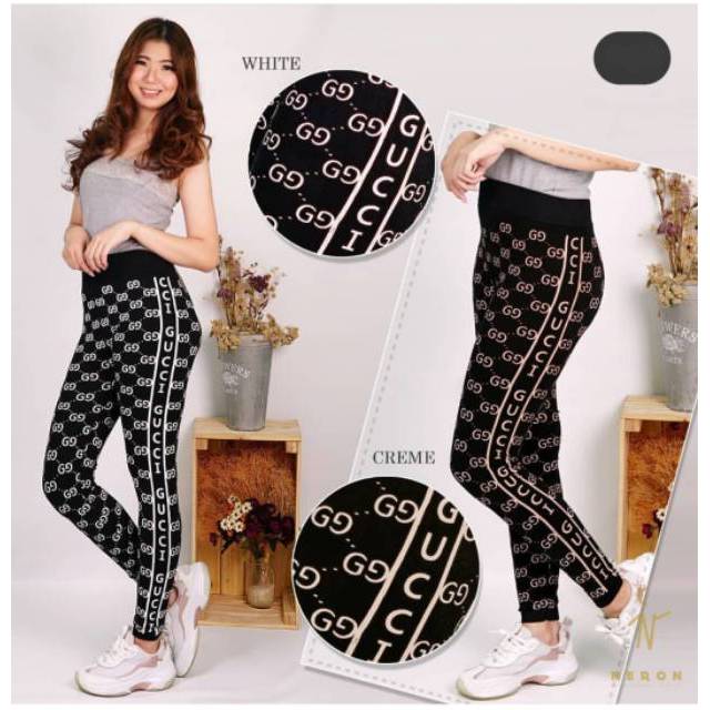 NEW LEGGING IMPORT GUCI FULL SABLON #957/LEGGING MURAH