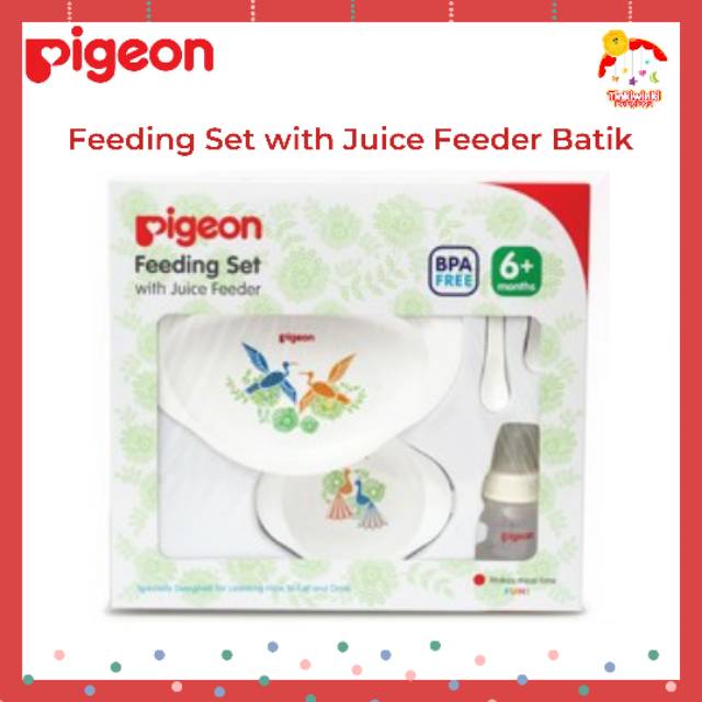 Pigeon Feeding Set with Juice Feeder Batik