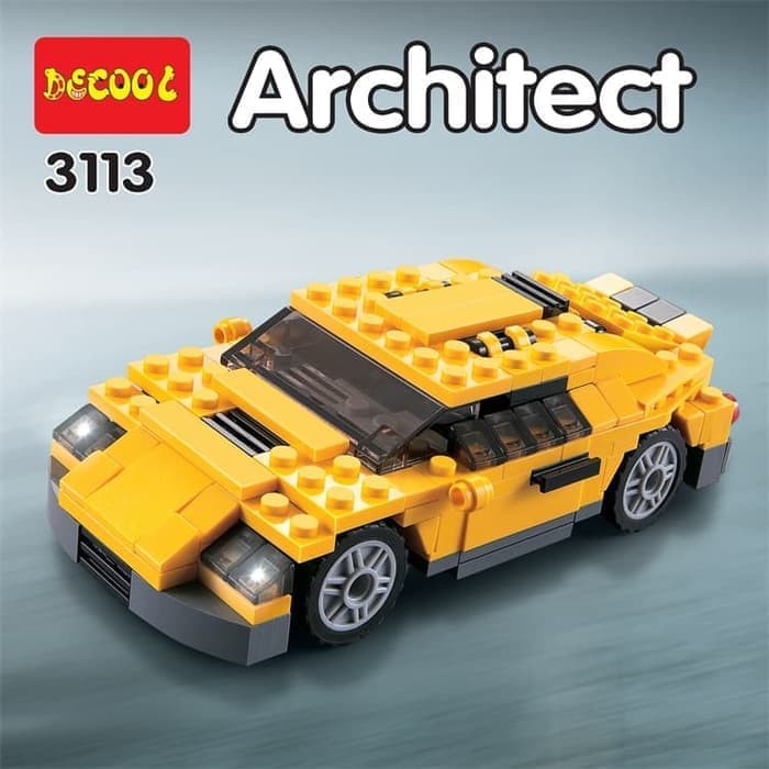 MAINAN ANAK BRICKS ARCHITECT 3IN1 PESAWAT ROBOT MOBIL