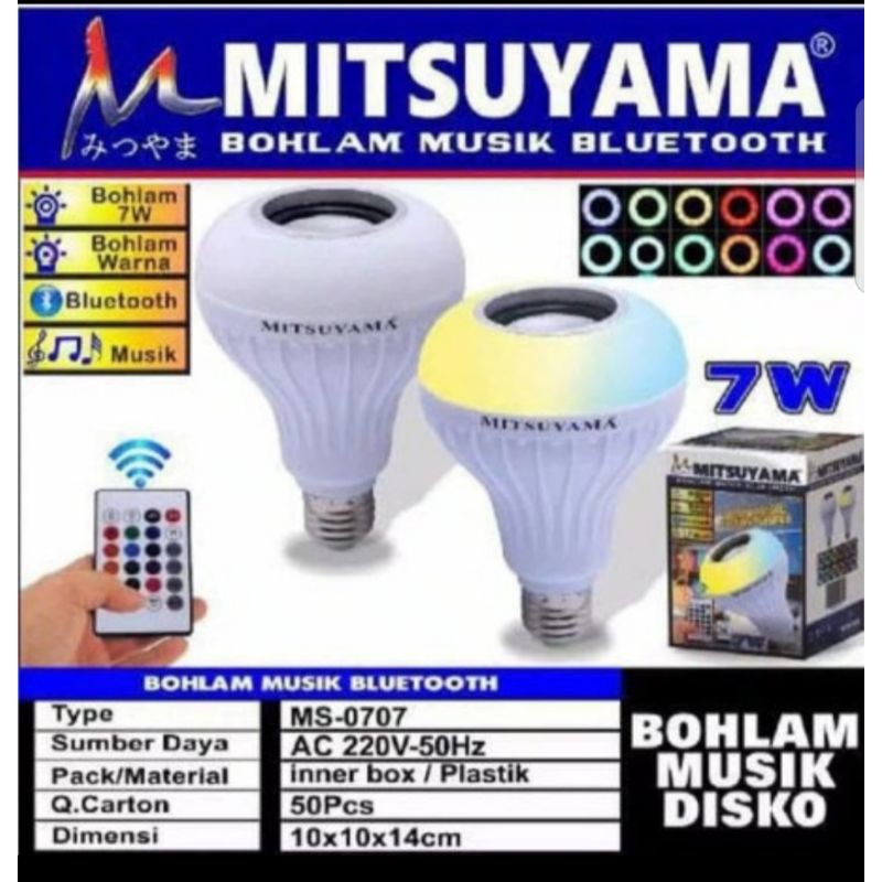 Bohlam speaker musik bluetooth 2 in 1 Mitsuyama Original