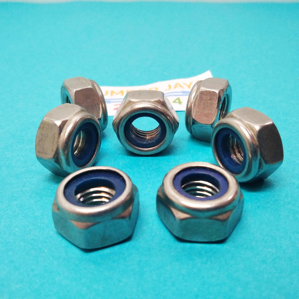 Mur Nylon M10 Lock nut STAINLESS  A2-70 Nilon TERMURAH