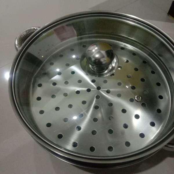 Panci Kukus Kukusan 28cm Double Stainless Steel Steamer Pan Dandang