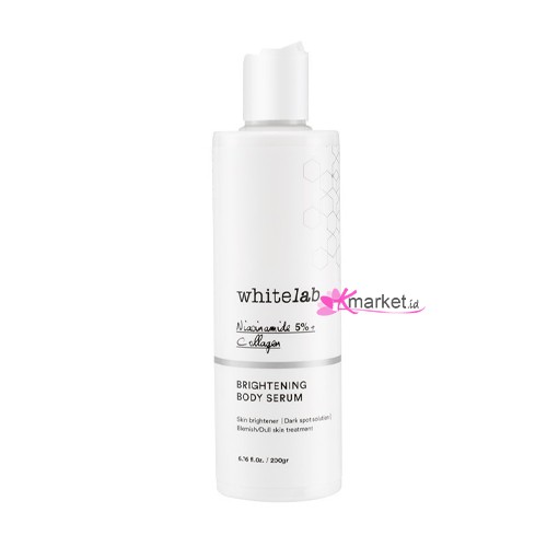 [BPOM] Whitelab Brightening Body Serum 200 Gr (Niacimide 5%+ Collagen)