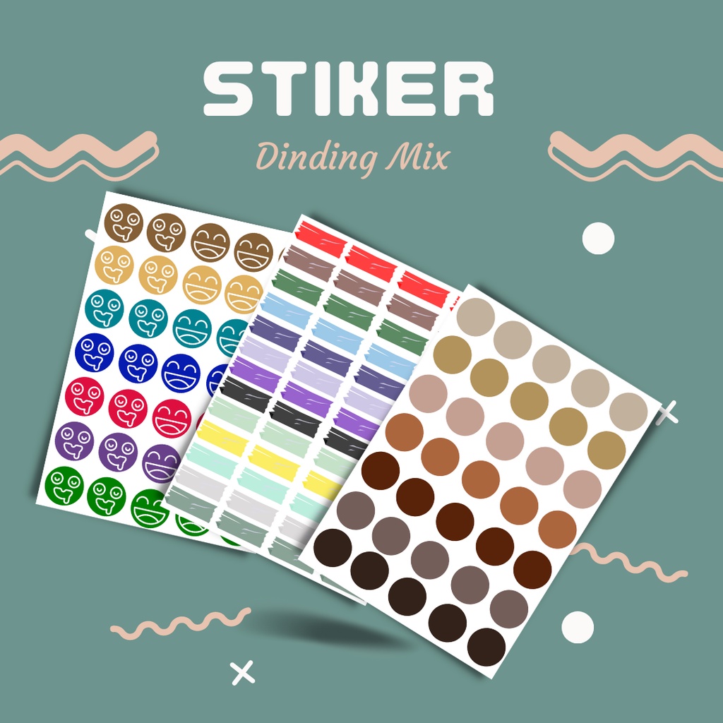 

Stiker bulat/Stiker dot warna macaron/ Stiker deco aethetic jurnal diary scrapbook/Stiker DIY planner / stiker emo lucu