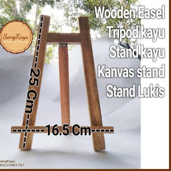 

『SHOPEE 12.12』J-8 Wooden easel 25x16.5 Cm Stand kayu tripod kayu photo stand lukis-2 ♣