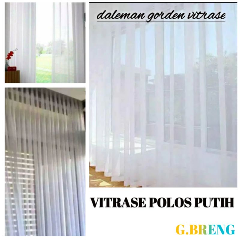 GORDEN VITRASE POLOS daleman gorden tirai siang bahan imfor