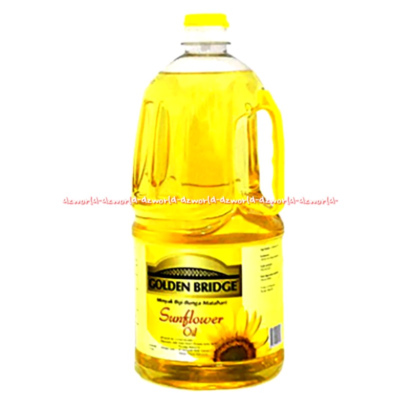 Golden Bridge Sun Flower Oil 2L Minyak Goreng Rendah Lemak Minyak Salad Minyak Biji Bunga Matahari Goldenbridge Suns Flowers Sunflower 2 Litter