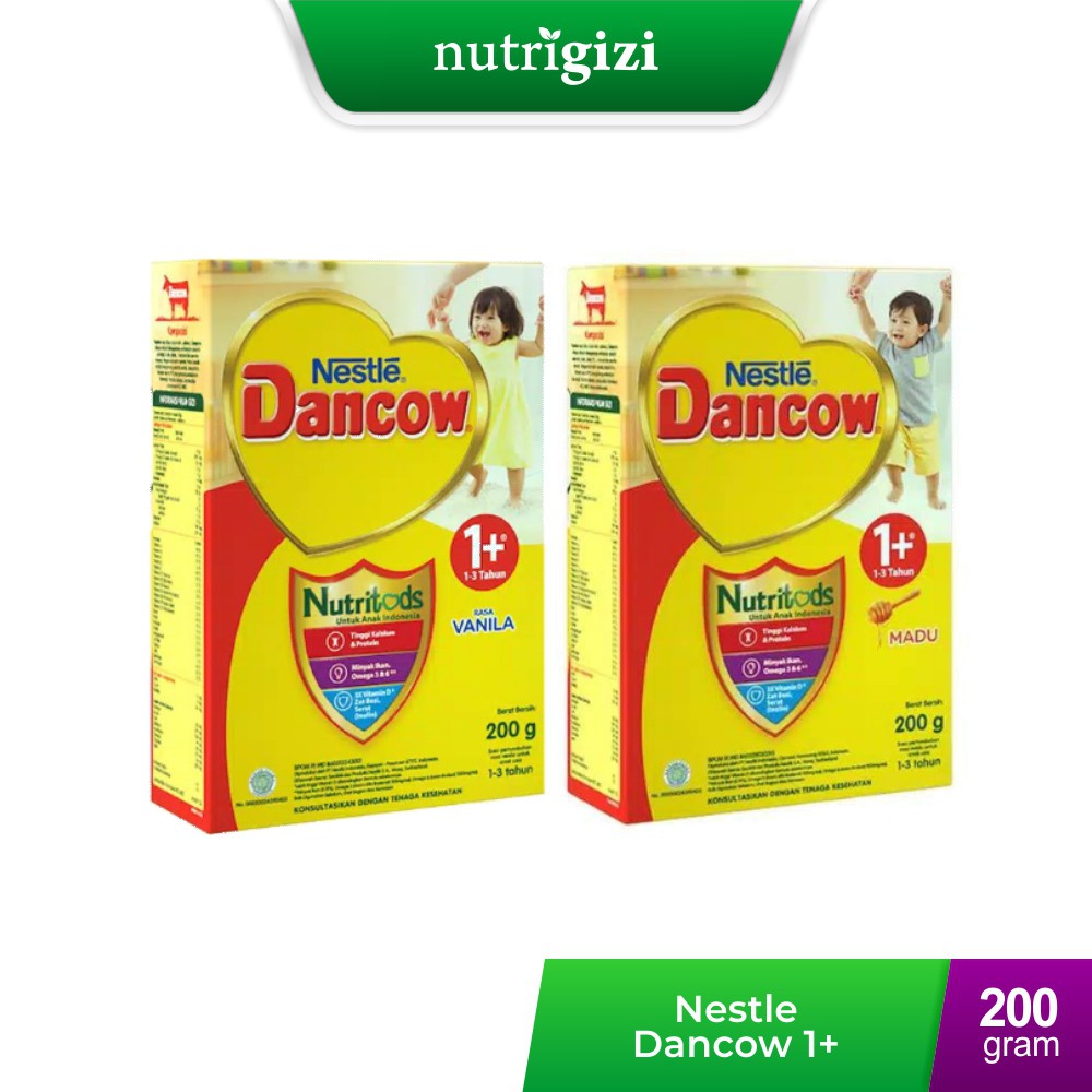 Nutrigizi | Nestle Dancow 1+ Nutritods 200 gram Susu Pertumbuhan Balita 1-3 tahun