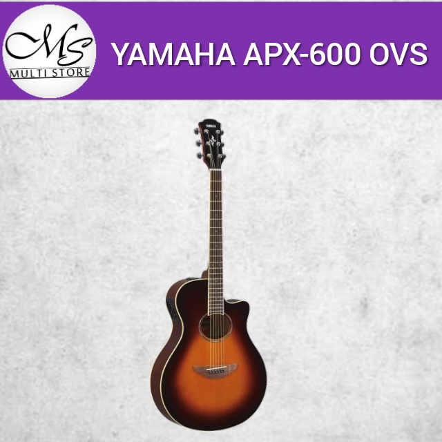 Gitar Akustik Elektrik - YAMAHA APX600 Old Violin Sunburst - OVS