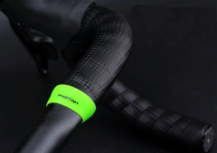 2PCS Cycling Handlebar Tape Fixing Sleeve Silicone Rubber Anti-Skip Road Bike Plugs Waterproof Protective Ring