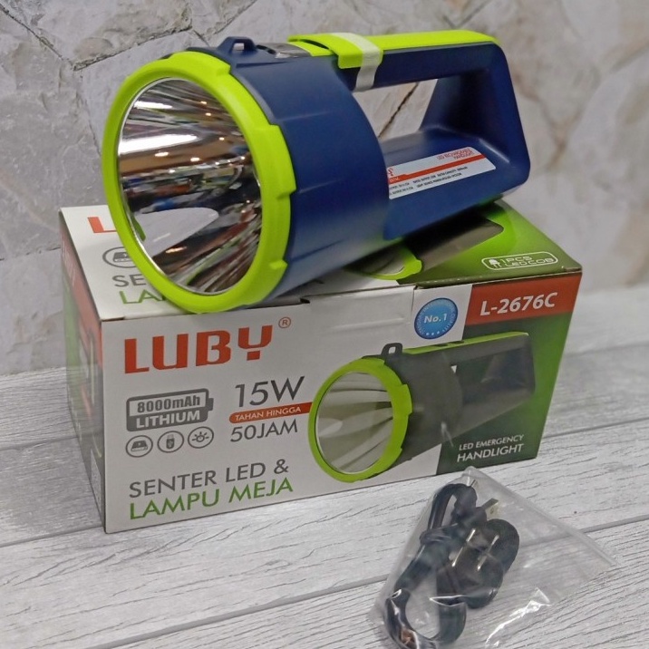 COD SENTER LED + LAMPU EMERGENCY LUBY L-2676C 15 WATT//SENTER JUMBO LUBY L-2676C 15 WATT//LAMPU DARURAT//LAMPU EMERGENCY