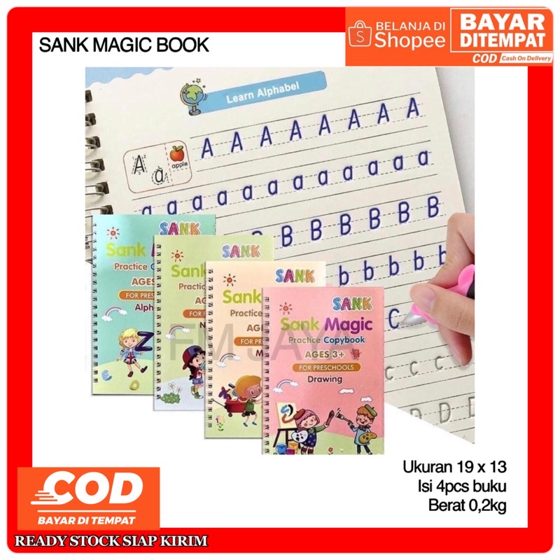 Jual Buku Sank Magic Set Isi Buku Pulpen Sank Magic Book Buku Pintar Belajar Menulis