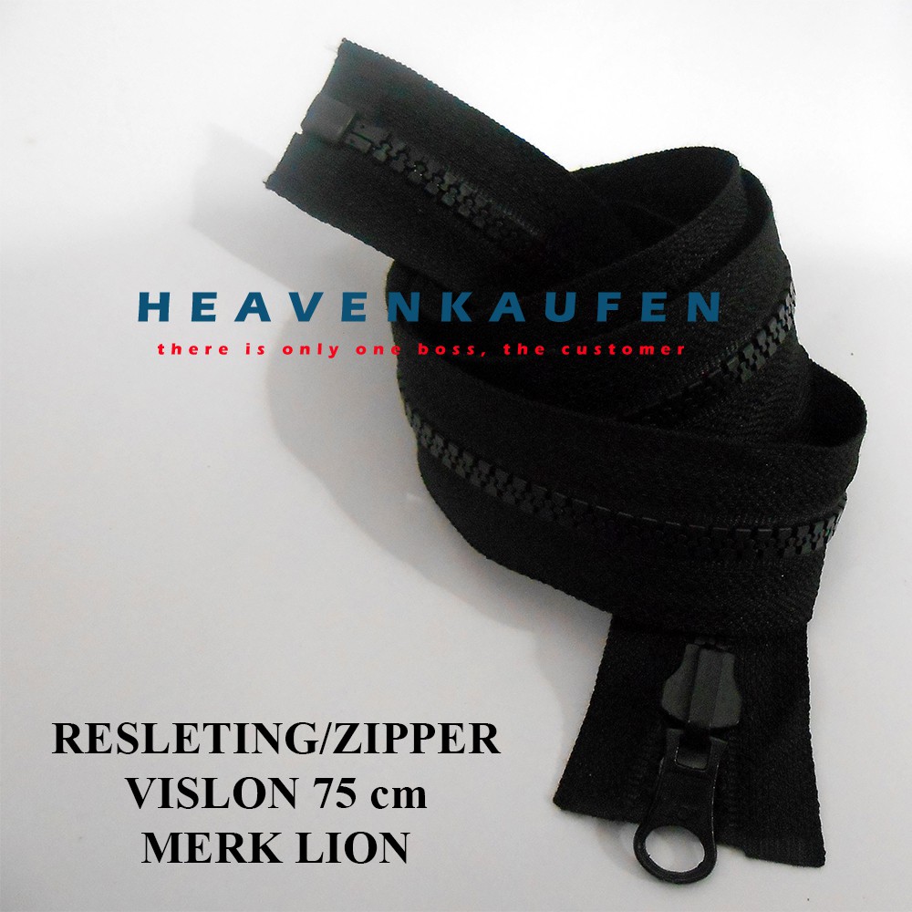 Resleting Zipper Lion 75 cm Warna Hitam Murah