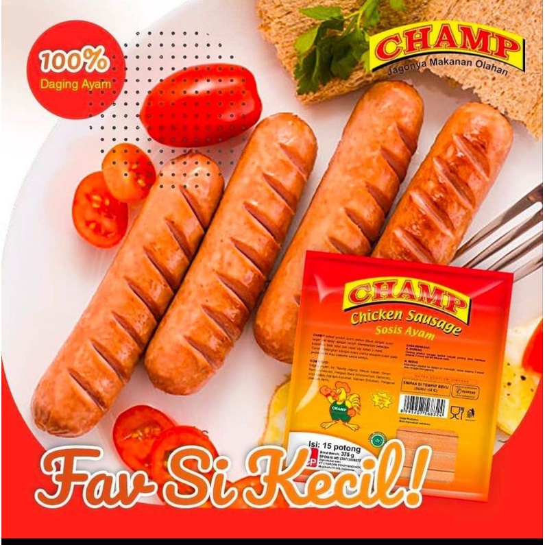 

Champ Sosis Ayam 375gr isi 15 pcs