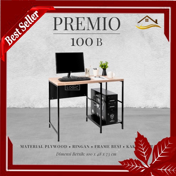 Jual LOGIC Premio 100 B Meja Komputer Kerja Kantor Belajar Tulis Kayu ...