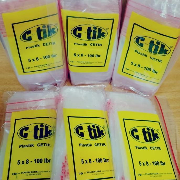 Kantong Plastik Klip PE / Kantong saos 5x8 cm / 50x80 mm @100 pcs