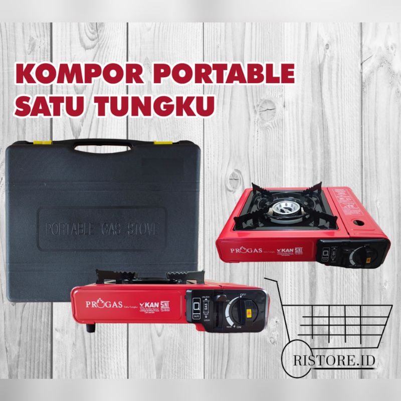 Kompor Portable - Kompor Portabel Progas 2in1 - Kompor Progas 1 tungku - Kompor progas portable - Kompor portabel