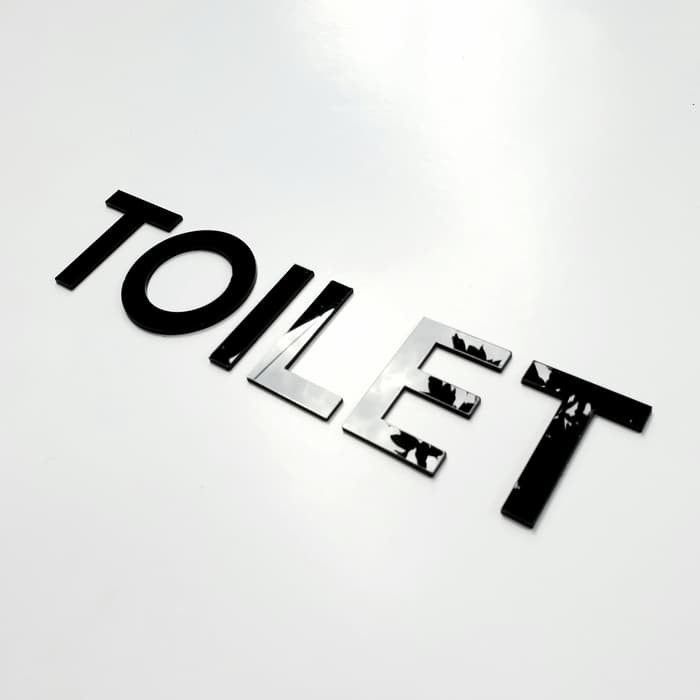 Sign Huruf Timbul AKRILIK - TOILET - Signage Cafe/Resto/Kantor