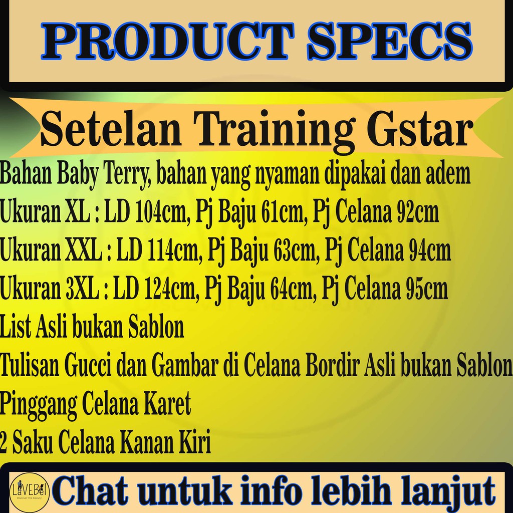 LVB Setelan Training Wanita/Track Suit Wanita/Setelan Olahraga Wanita/ Uk.XL-XXL-3XL Gstar TRAINING