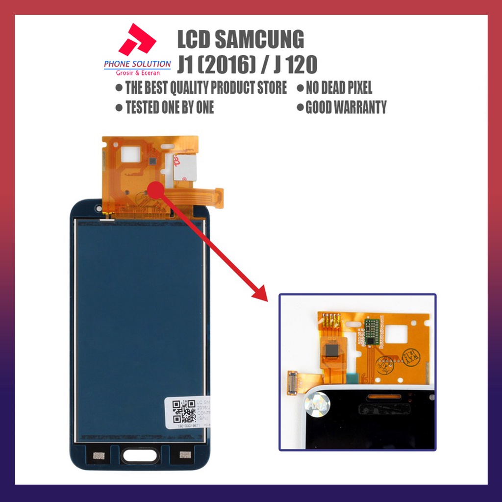 LCD Samsung J1 2016 / J120 Fullset Touchscreen // Supplier LCD Samsung - Garansi 1 Bulan