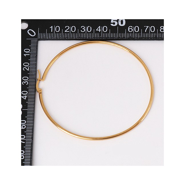 LRC Anting Tusuk Fashion 2.5cm Gold Circle Earrings D57320