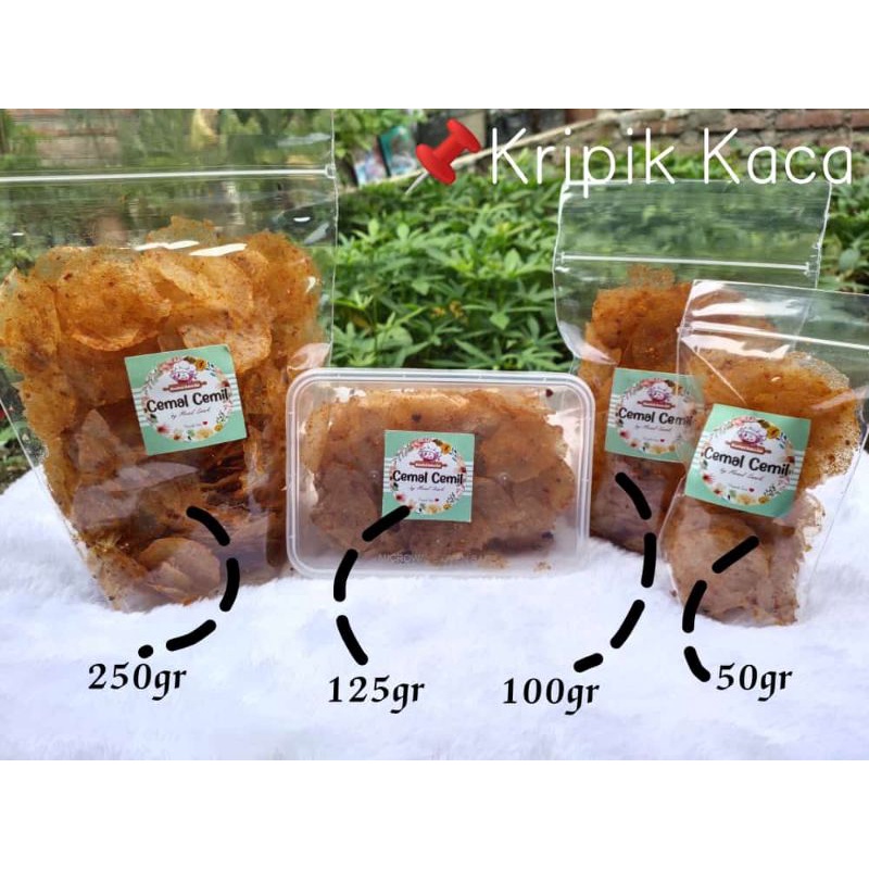 

Kripik kaca / Seblak kaca ( PEDAS )