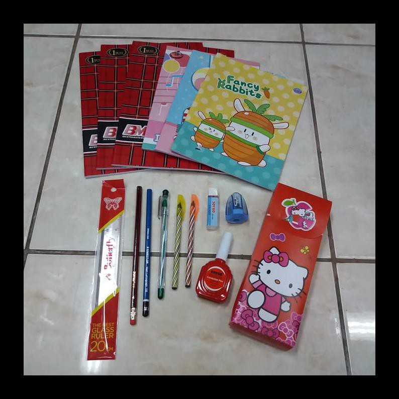 

READY STOK PAKET ALAT TULIS 5 / PAKET ALAT TULIS SEKOLAH 5 PAKET ALAT TULIS MURAH TERUPDATE