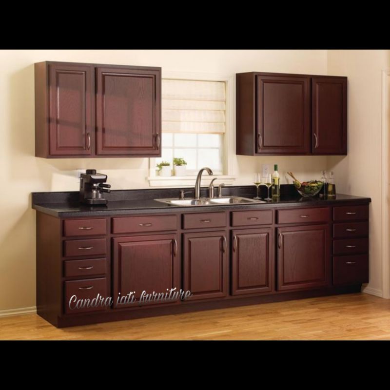 lemari dapur kitcen set minimalis kayu jati furniture