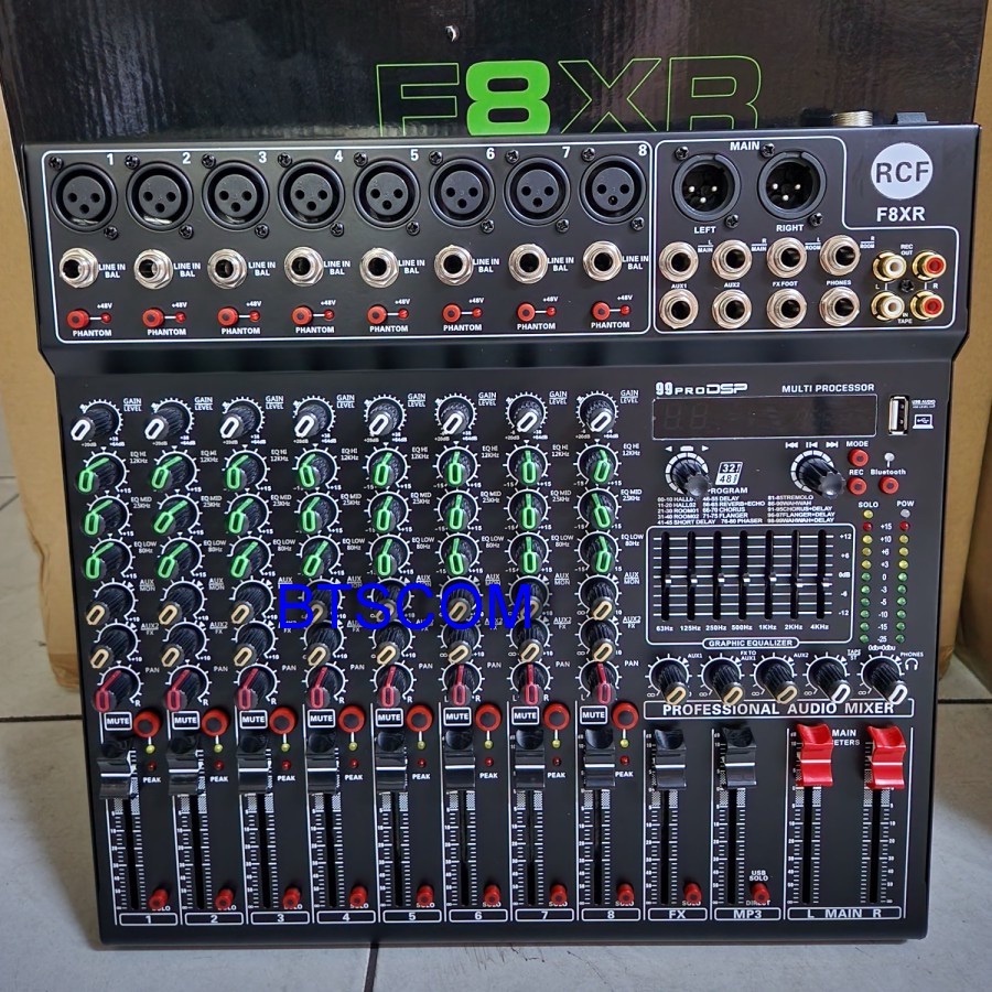 Mixer Audio rcf f8xr F 8 XR 8CH Soundcard F 8XR Effect Reverb