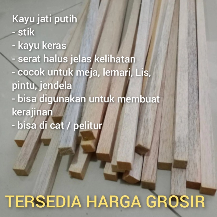 Jati Putih Kayu Keras 10mm X 10mm X 100cm Kayu Reng Kayu Stick Stik 1cm Untuk Prakarya Diy Shopee Indonesia