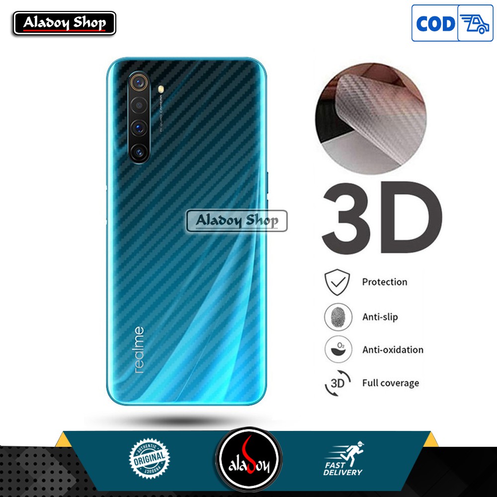 Garskin Carbon Realme X2 Premium Back Screen Protector Pelindung Belakng HP