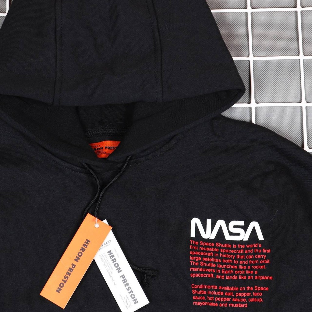 Jaket Hoodie NASA FACT RAGLAN HERON PRESTON – Black  Edition Trendy Casual Unisex Good Brand Quality