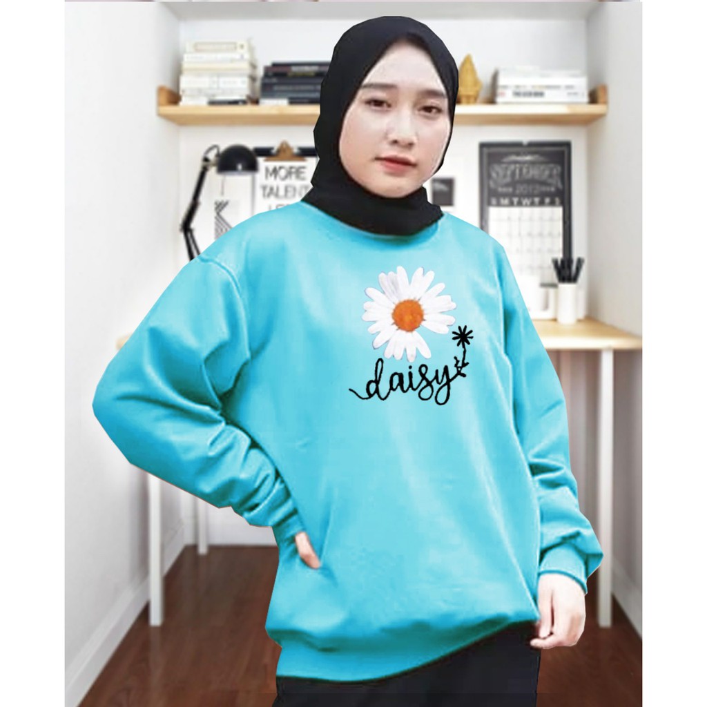 Kaos Lengan Panjang flowers / Kaos Sweatshirt / Atasan Wanita / Atasan Wanita Lengan Panjang / Atasa