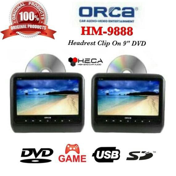 tv headrest dvd ORCA HM-9888