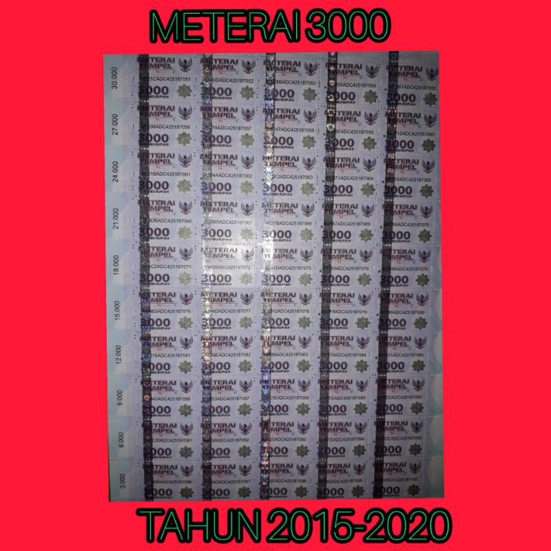 

METERAI 3000 TAHUN 2015-2020