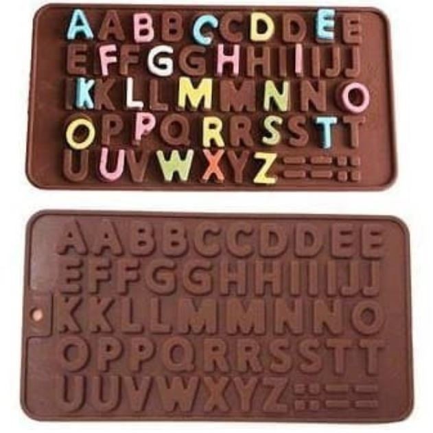 Cetakan Silikon Puding Coklat Es Silicone Happy Birthday Angka Letter Resin