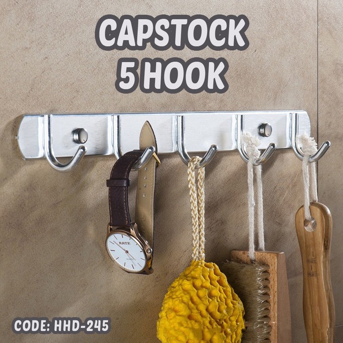 CAPSTOCK 5 HOOK - CAPSTOK GANTUNGAN BAJU AUMUNIUM 5 KAIT - HHD-245