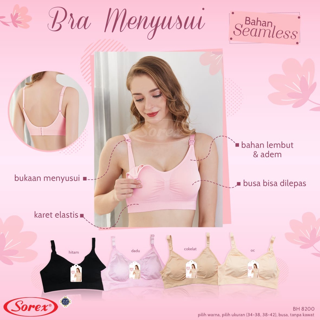 Sorex Bra - BH 8108; 8119 ; 8200 - Busa / Tanpa Kawat - Menyusui Nursing Maternity