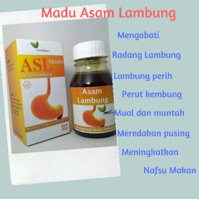 Obat Herbal Madu Asam Lambung Sakit Maag 350ml Cod Mual Kembung Muntah Shopee Indonesia