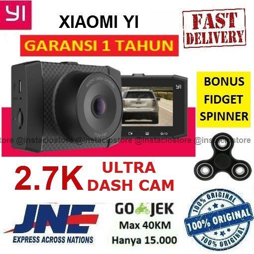 [GARANSI RESMI] Xiaomi Yi Ultra Dash Cam / Dashcam 2.7K Resolution with Voice Control Camera